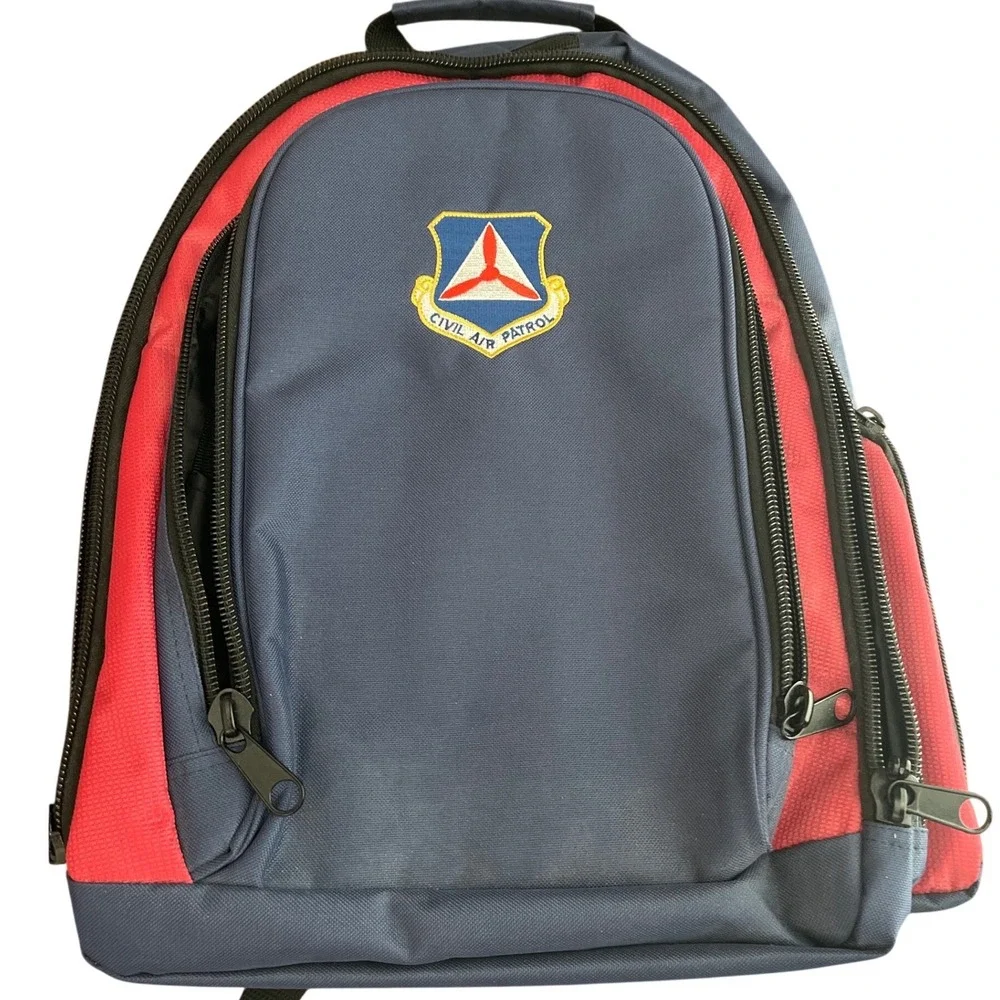 Civil Air Patrol Backpack Navy Blue Red Embroidered Patch Tactical Cadet Bag